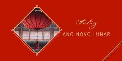 Celebrar o Ano Novo Lunar red modern-simple