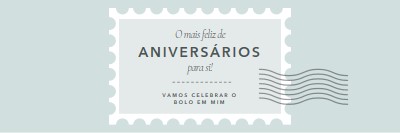 Aniversário maravilhoso blue modern-simple