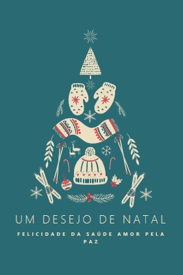 Tudo o que quero para o Natal green modern-simple