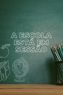 A escola está em sessão green modern-simple