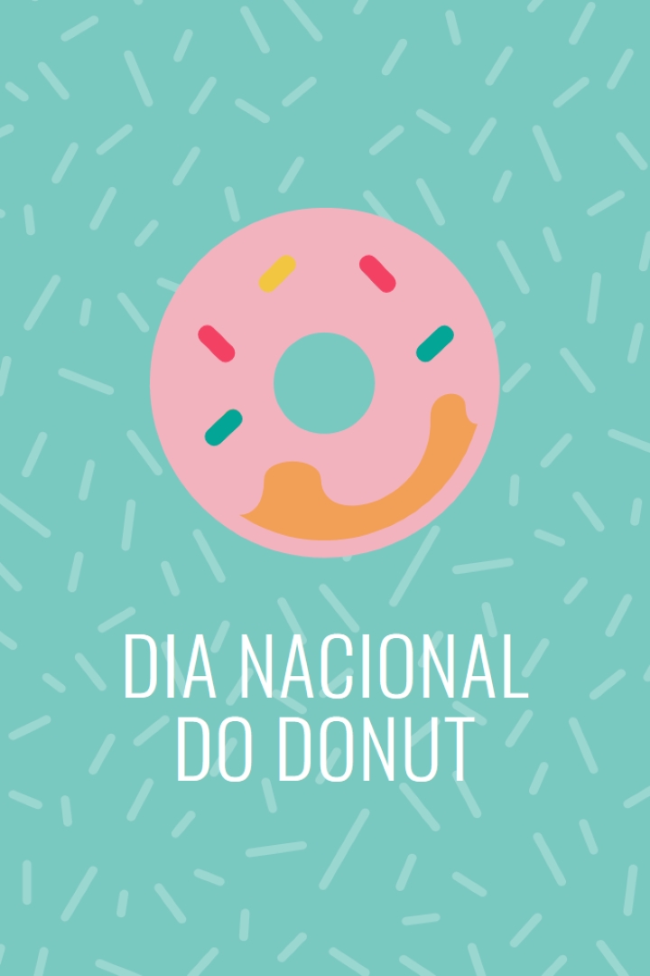 Yum é o Dia Nacional do Donut blue modern-simple