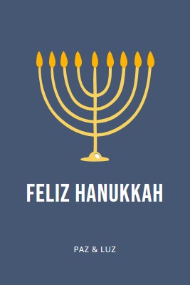 Hanukkah Sameach blue modern-simple