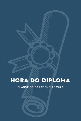 O seu diploma blue modern-simple