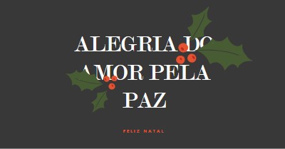 Paz, amor, alegria gray modern-simple