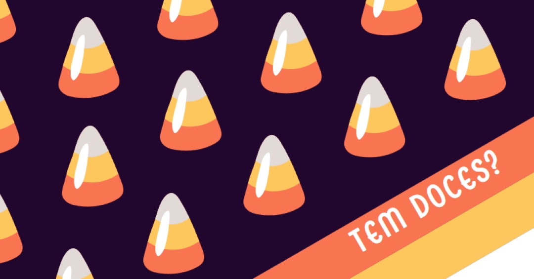 Milho doce de Halloween orange whimsical-color-block