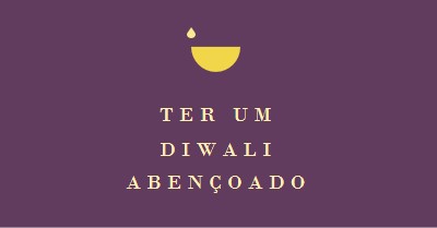 Bênçãos de Diwali purple modern-simple