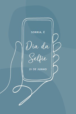 Confiança da Selfie blue whimsical-line