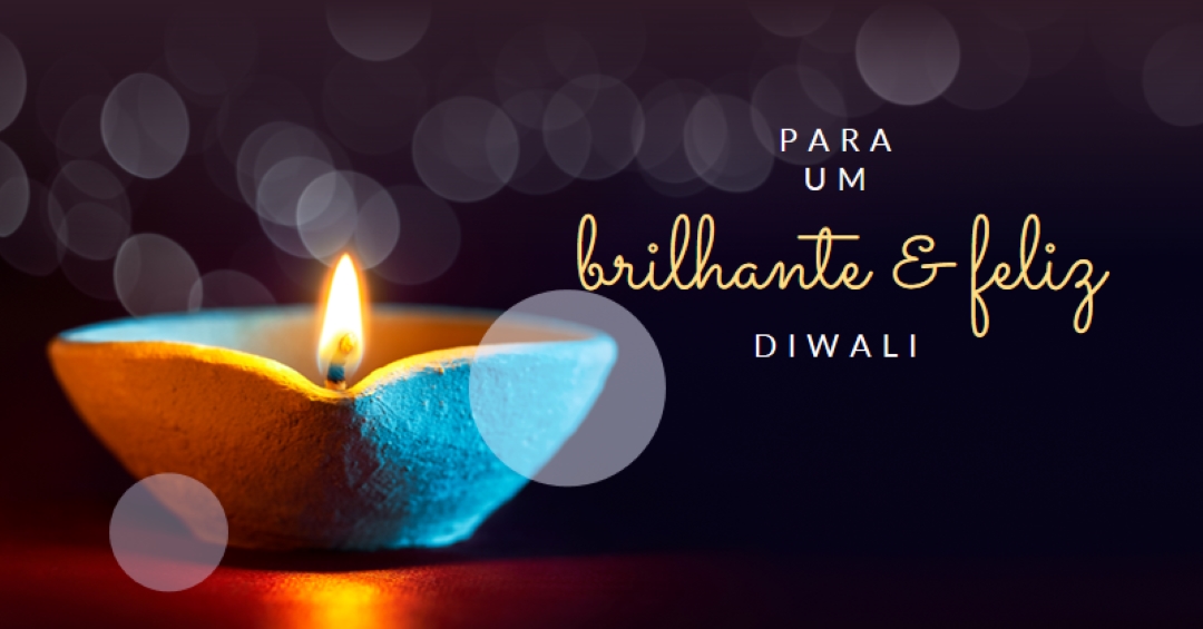 Para um & feliz Diwali black modern-simple