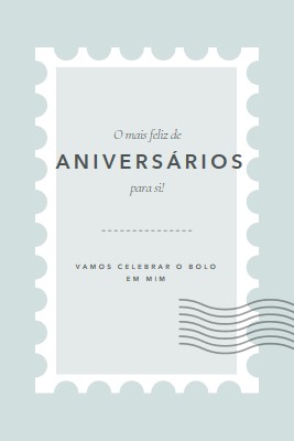 Aniversário maravilhoso blue modern-simple