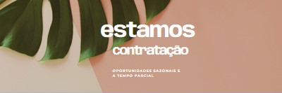 Estamos a contratar trabalhadores sazonais pink modern-simple