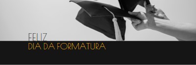 Feliz dia de formatura black modern-simple