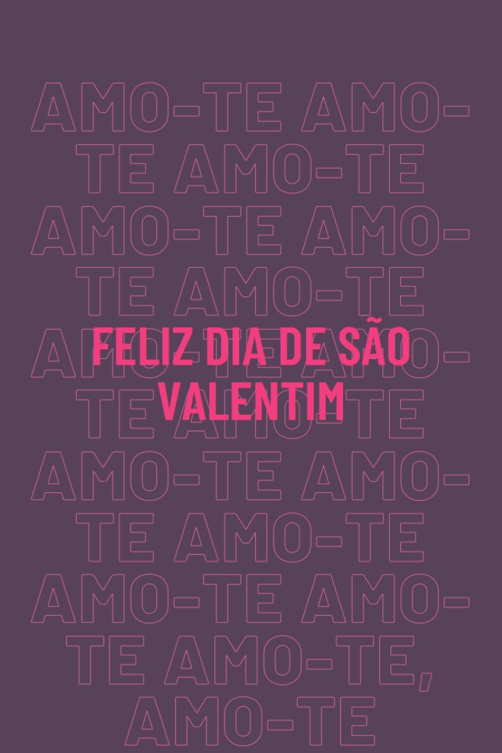 Amo-te, amor. purple modern-bold