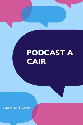 Podcast a cair agora blue modern-color-block