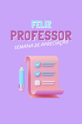 Semana de Apreciação do Professor purple whimsical-color-block