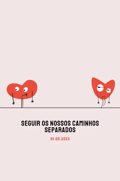 Seguir os nossos caminhos separados pink whimsical-line