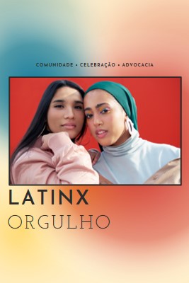 Celebrar a comunidade latinx red modern-bold