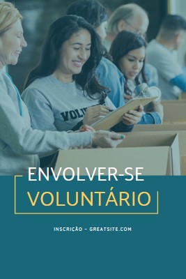 Vamos aplaudir os voluntários blue modern-simple