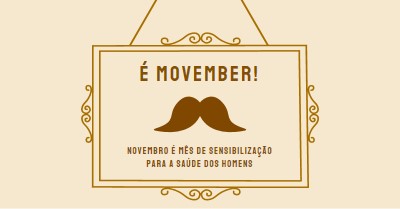 Mustaches para novembro brown vintage-retro