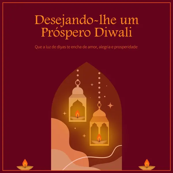 Brilhar com a alegria de Diwali red whimsical,golden,lights