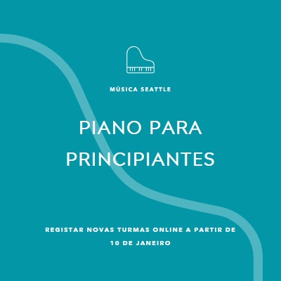 Aulas de piano blue modern-simple