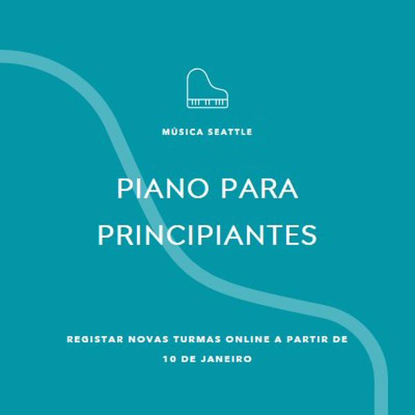 Aulas de piano blue modern-simple