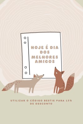 Um amigo, de facto brown whimsical-color-block