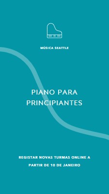 Aulas de piano blue modern-simple