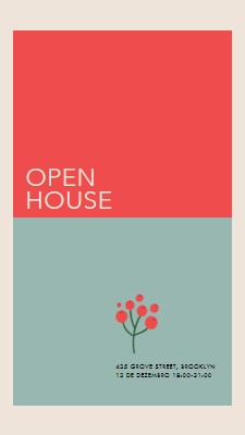 Artsy open house red modern-simple