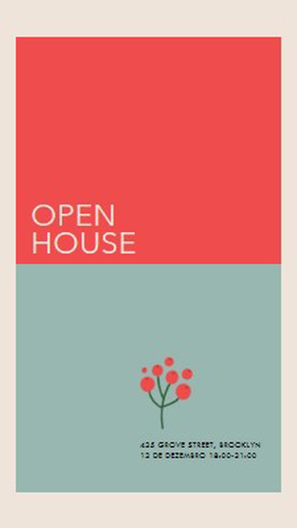 Artsy open house red modern-simple