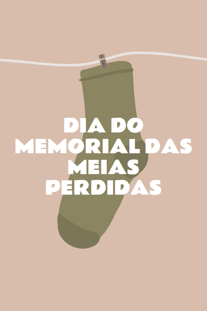 Dia do Memorial das Meias Perdidas brown whimsical-color-block