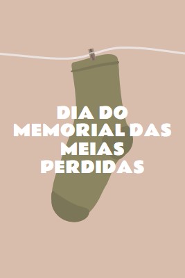 Dia do Memorial das Meias Perdidas brown whimsical-color-block