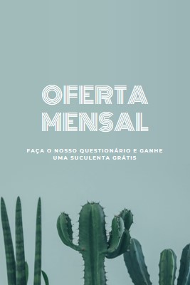 Questionário de oferta mensal green modern-simple