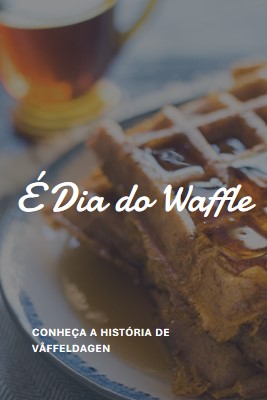 É Dia do Waffle blue modern-simple