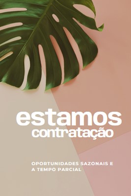 Estamos a contratar trabalhadores sazonais pink modern-simple