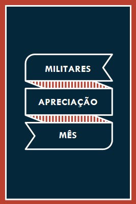 Celebrar o Mês de Apreciação Militar blue modern-simple