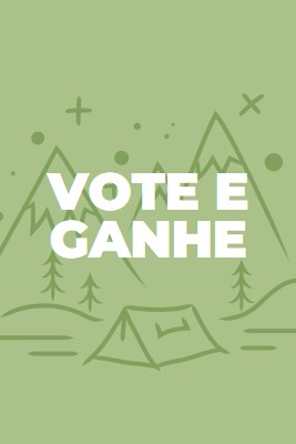 Vote e ganhe green whimsical-line