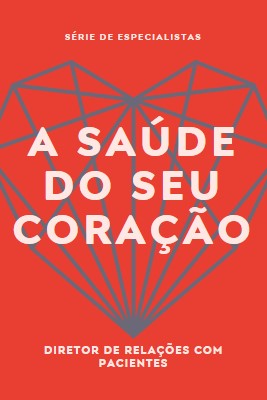 A sua saúde cardíaca red modern-bold