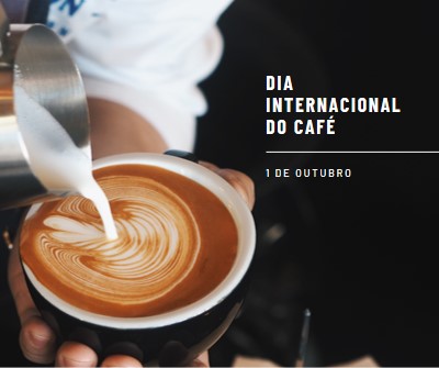 Dia Internacional do Café brown modern-simple