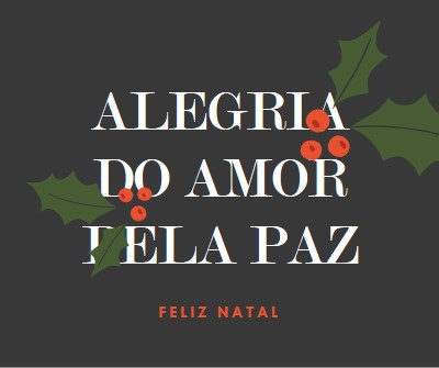 Paz, amor, alegria gray modern-simple