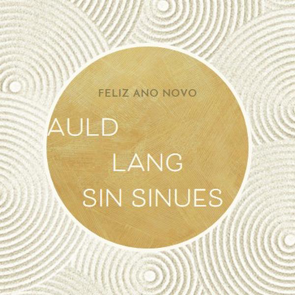 Feliz ano novo (auld lang syne) white modern-simple