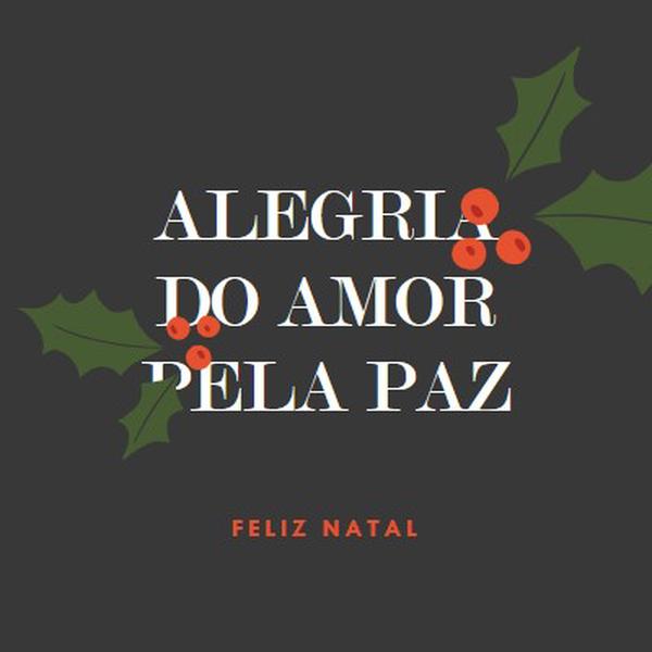 Paz, amor, alegria gray modern-simple