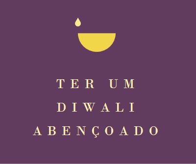 Bênçãos de Diwali purple modern-simple