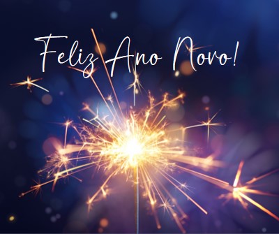 Feliz Ano Novo! blue modern-simple