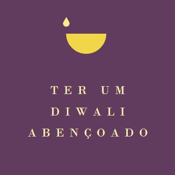 Bênçãos de Diwali purple modern-simple