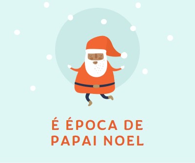 É época do Pai Natal. blue whimsical-color-block