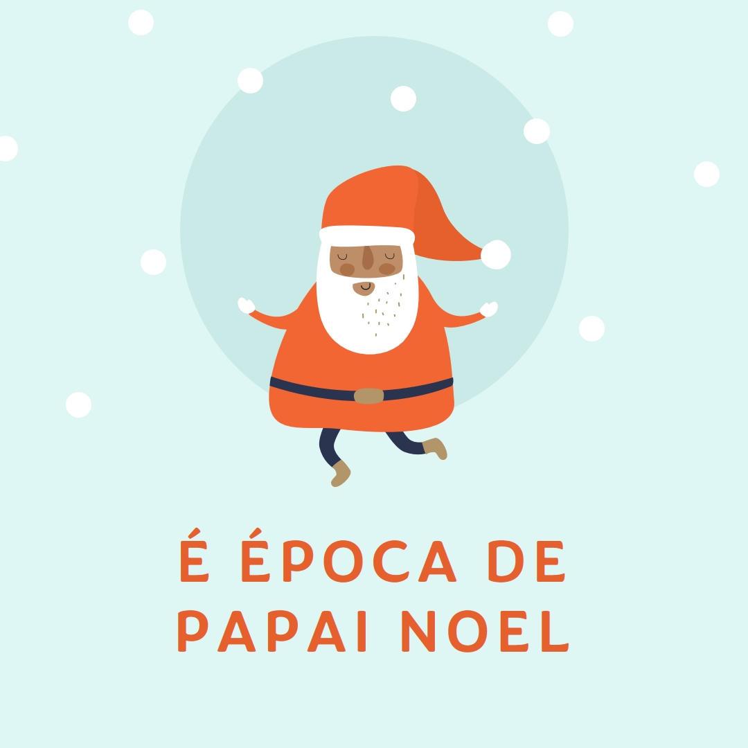 É época do Pai Natal. blue whimsical-color-block