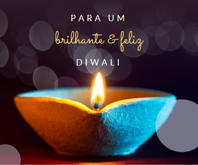 Para um & feliz Diwali black modern-simple