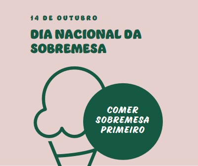 Dia Nacional da Sobremesa pink vintage-retro