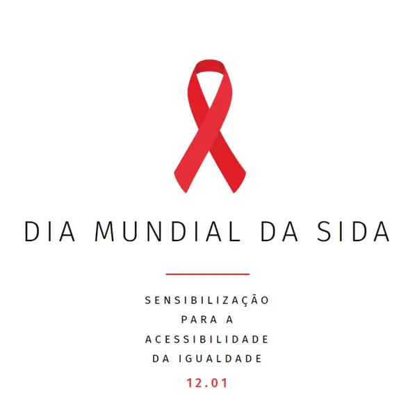 Sensibilização para a SIDA white modern-simple