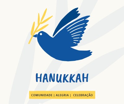 Hanukkah deseja white organic-simple